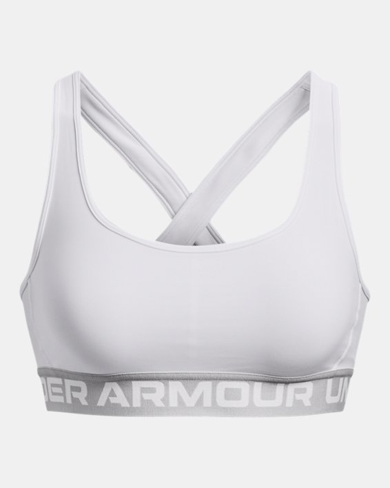 Bra deportivo Armour® Mid Crossback para mujer, White, pdpMainDesktop image number 10